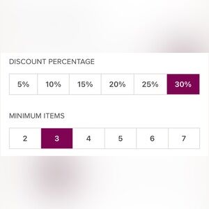 Automatic Discount Percentage